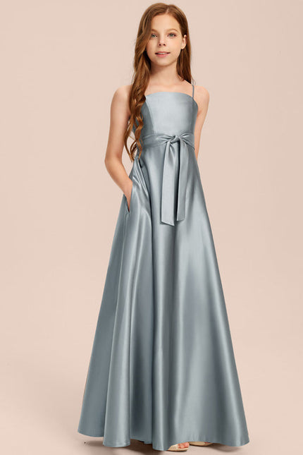 Robe Demoiselle D'Honneur Satin Aqua - gallery 7