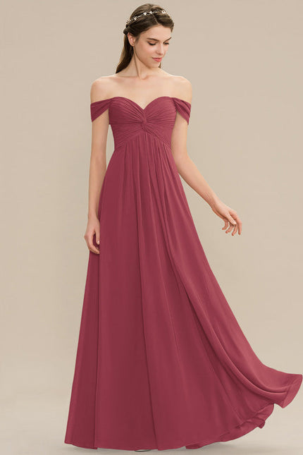 Robe Demoiselle D'Honneur Bordeaux Chic