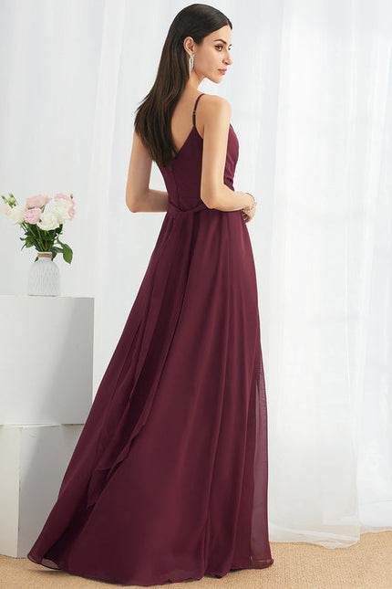 Robe Demoiselle D'Honneur À Volants Rose Pâle - gallery 5