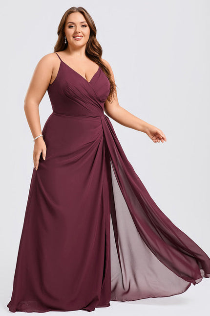 Robe Demoiselle D'Honneur À Volants Rose Pâle - gallery 9