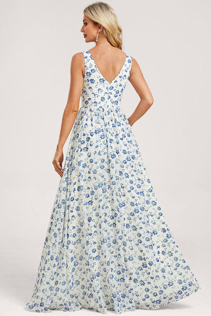 Robe Demoiselle D'Honneur Mousseline Beige - gallery 4