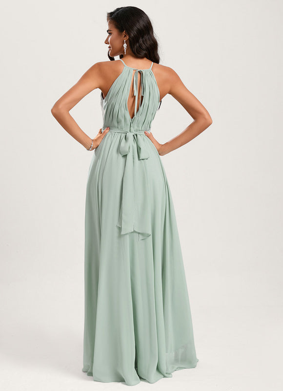 Robe Demoiselle D'Honneur Aérienne Pêche - gallery 4