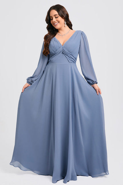 Robe Demoiselle D'Honneur Mousseline Beige - gallery 8