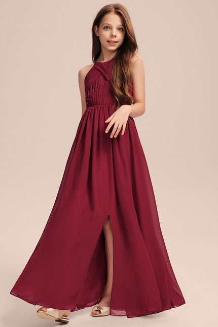 Robe Demoiselle D'Honneur Rouge Élégant Longueur - gallery 1