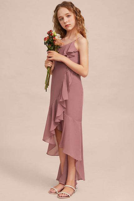 Robe Demoiselle D'Honneur Flottante Rosée - gallery 4