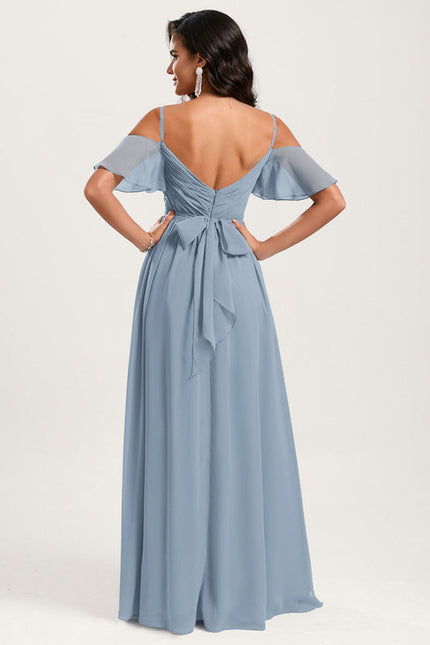 Robe Demoiselle D'Honneur Fluide Ciel - gallery 2