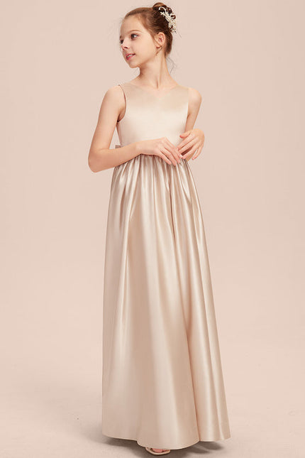 Robe Demoiselle D'Honneur Satinée Lilas - gallery 1