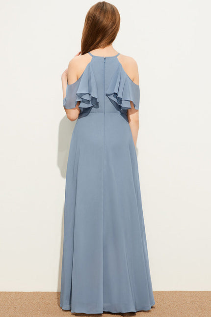 Robe Demoiselle D'Honneur Flottante Prune - gallery 4