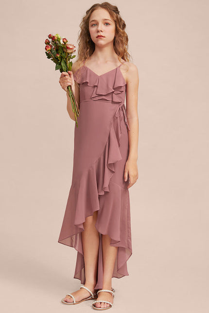 Robe Demoiselle D'Honneur Flottante Rosée - gallery 1