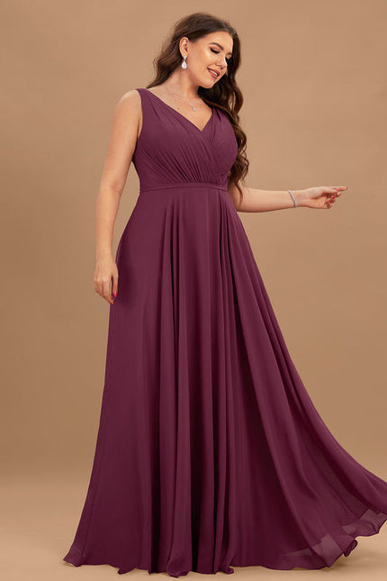 Robe Demoiselle D'Honneur Élégante Bordeaux - gallery 9