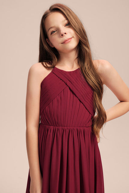 Robe Demoiselle D'Honneur Rouge Élégant Longueur - gallery 2