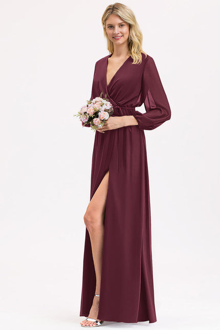 Robe Demoiselle D'Honneur Éclat Bordeaux - gallery 5