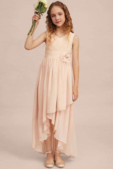 Robe Demoiselle D'Honneur Flou Pêche - gallery 3