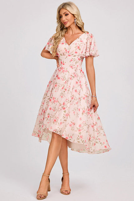 Robe Demoiselle D'Honneur Asymétrique Fluide - gallery 2