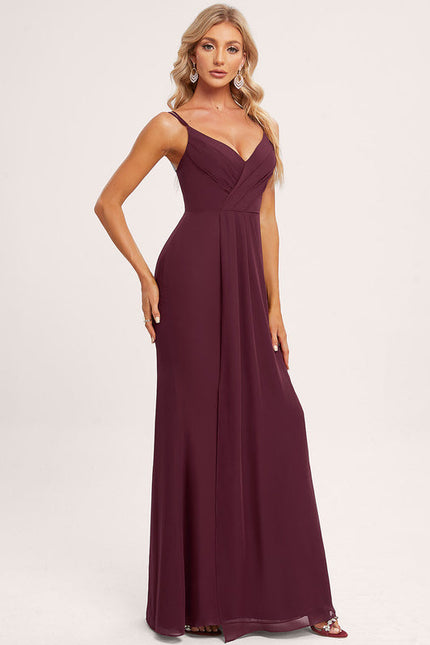 Robe Demoiselle D'Honneur À Volants Rose Pâle - gallery 1