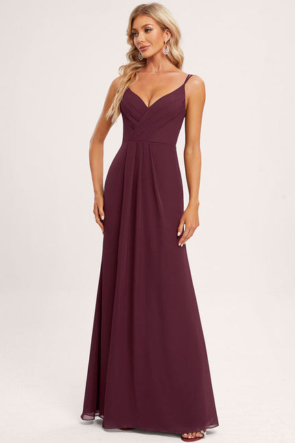 Robe Demoiselle D'Honneur À Volants Rose Pâle - gallery 2