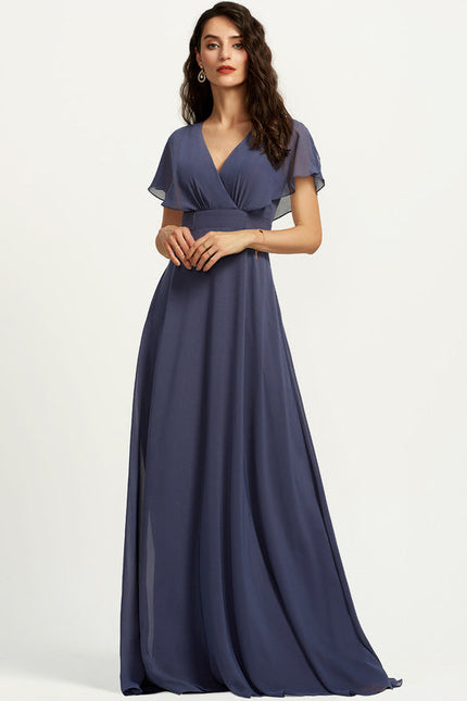 Robe Demoiselle D'Honneur Mousseline Beige