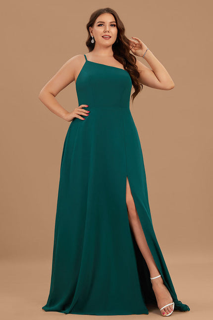 Robe Demoiselle D'Honneur Asymétrique Bordeaux - gallery 5