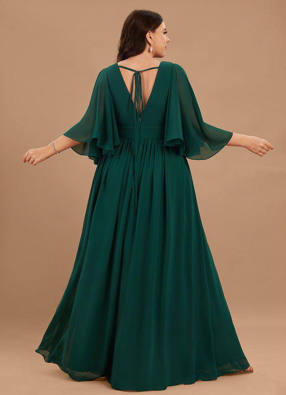 Robe Demoiselle D'Honneur Élégance Marine Flottante - gallery 5