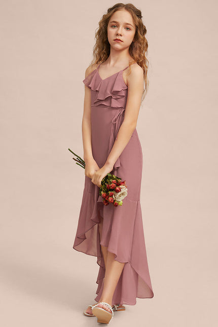 Robe Demoiselle D'Honneur Flottante Rosée - gallery 6