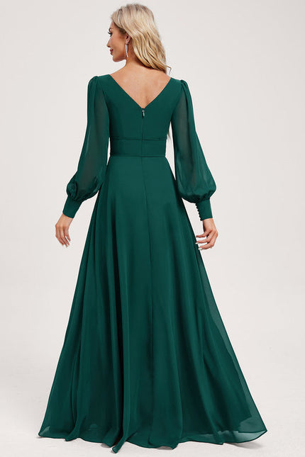 Robe Demoiselle D'Honneur Mousseline Beige - gallery 5