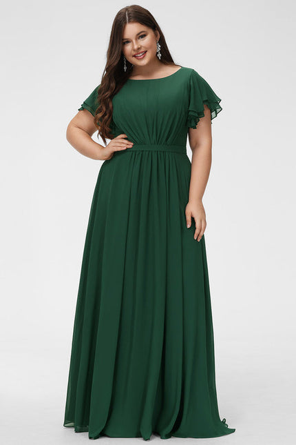 Robe Demoiselle D'Honneur Émeraude Fluide - gallery 9