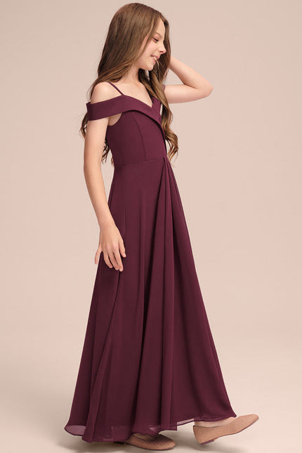 Robe Demoiselle D'Honneur Flottante Cerise - gallery 2