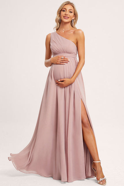 Robe Demoiselle D'Honneur Asymétrique Sable - gallery 3