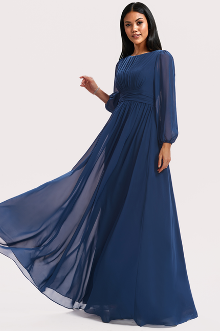 Robe Demoiselle D'Honneur Émeraude Fluide