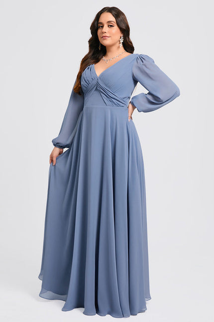 Robe Demoiselle D'Honneur Mousseline Beige - gallery 6