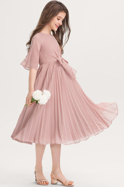 Robe Demoiselle D'Honneur Plissée Chic