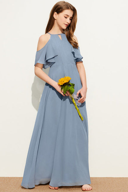 Robe Demoiselle D'Honneur Flottante Prune - gallery 3