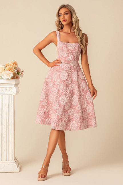 Robe Demoiselle D'Honneur Courte Rose