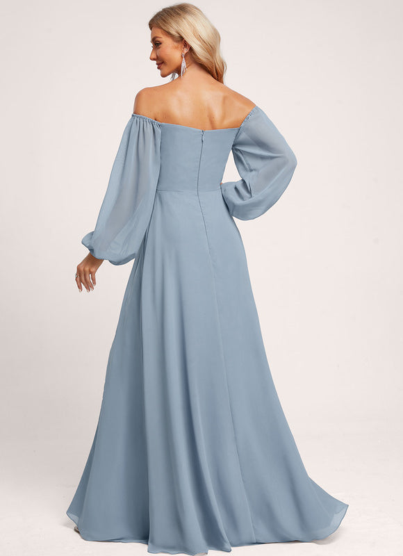 Robe Demoiselle D'Honneur Fluide Rose Doux - gallery 6