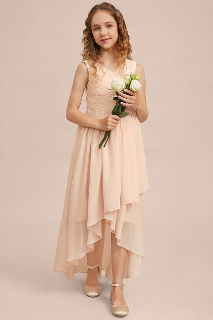 Robe Demoiselle D'Honneur Flou Pêche - gallery 2