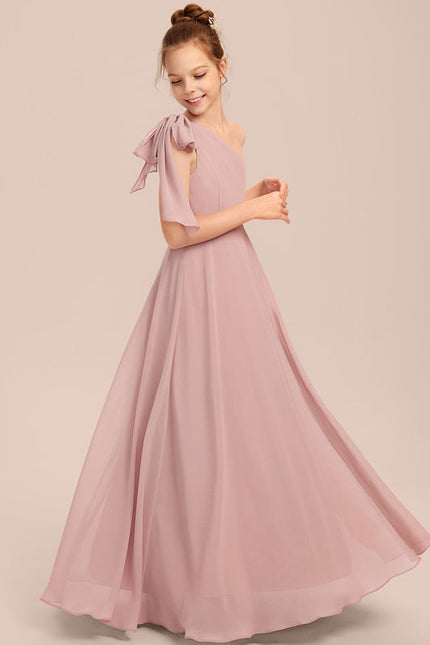 Robe Demoiselle D'Honneur Unicolore Élégante - gallery 7