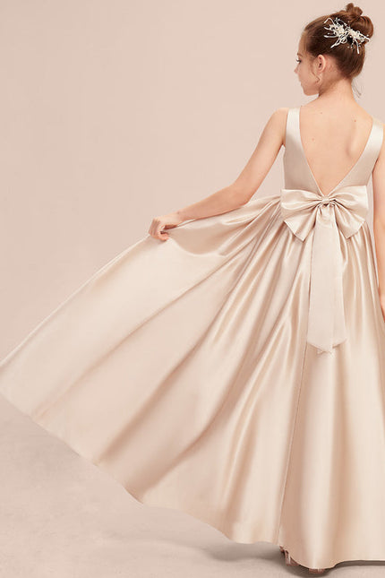 Robe Demoiselle D'Honneur Satinée Lilas - gallery 4