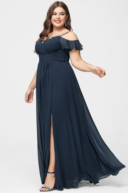 Robe Demoiselle D'Honneur Mousseline Beige - gallery 7