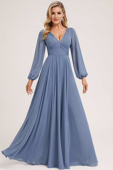 Robe Demoiselle D'Honneur Mousseline Beige - gallery 3