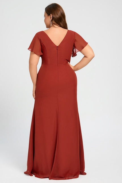 Robe Demoiselle D'Honneur À Volants Rose Pâle - gallery 6