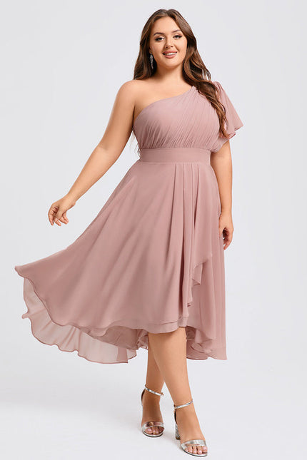 Robe Demoiselle D'Honneur Chiffon Rose - gallery 5
