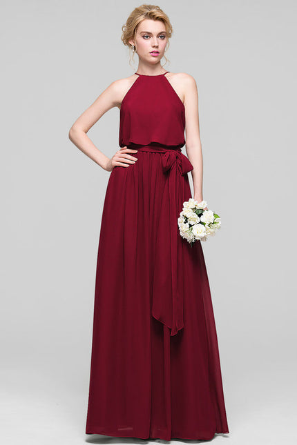 Robe Demoiselle D'Honneur Mousseline Lila - gallery 2