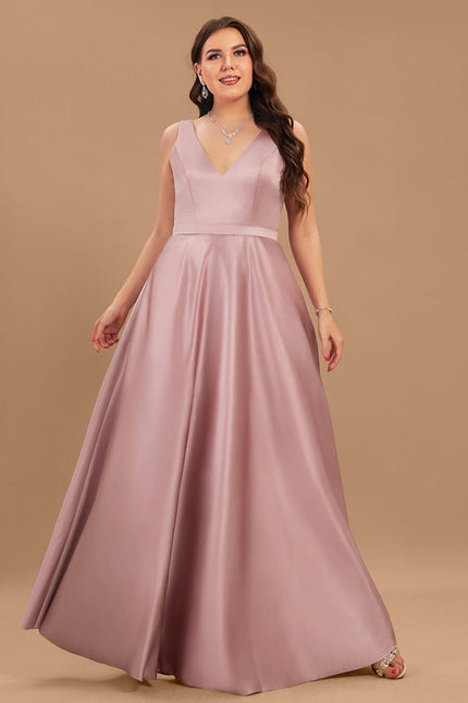Robe Demoiselle D'Honneur Rose Satin - gallery 7