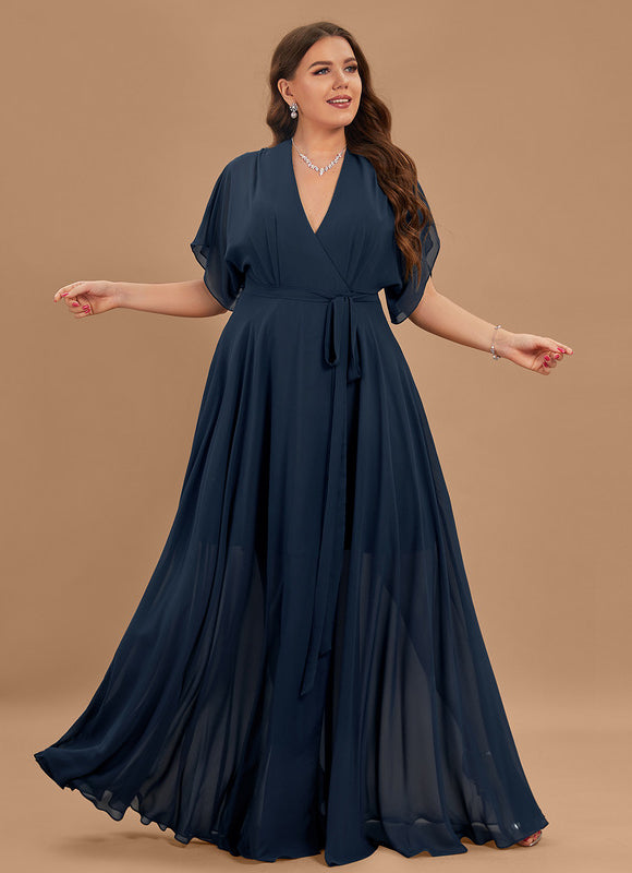 Robe Demoiselle D'Honneur Mousseline Beige - gallery 9