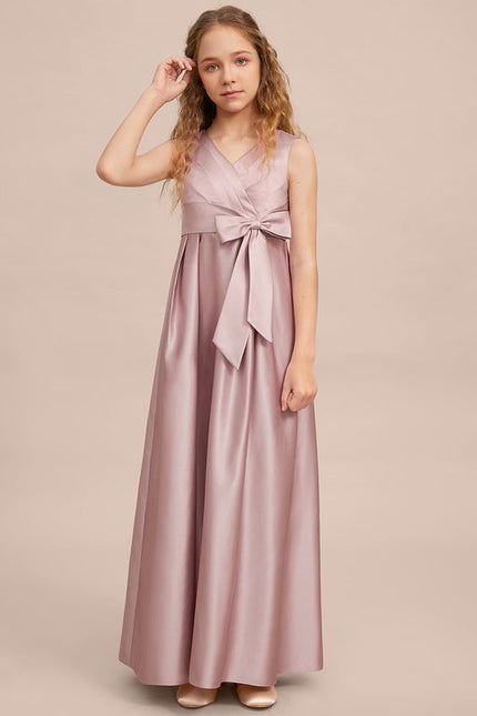 Robe Demoiselle D'Honneur Satinée Lilas - gallery 2