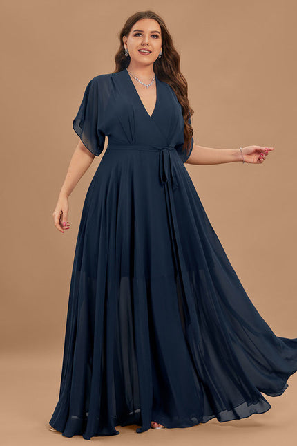 Robe Demoiselle D'Honneur Mousseline Beige - gallery 4