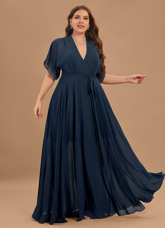 Robe Demoiselle D'Honneur Mousseline Beige - gallery 4