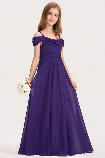 Robe Demoiselle D'Honneur Flottante Cerise - gallery 3