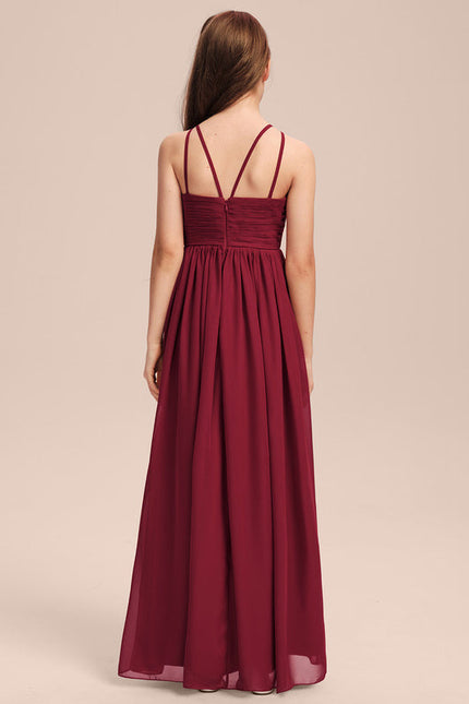 Robe Demoiselle D'Honneur Rouge Élégant Longueur - gallery 5