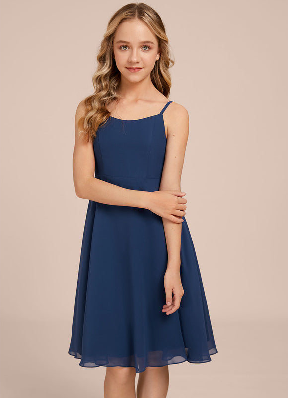 Robe Demoiselle D'Honneur Bleu Nuit Fluide - gallery 5